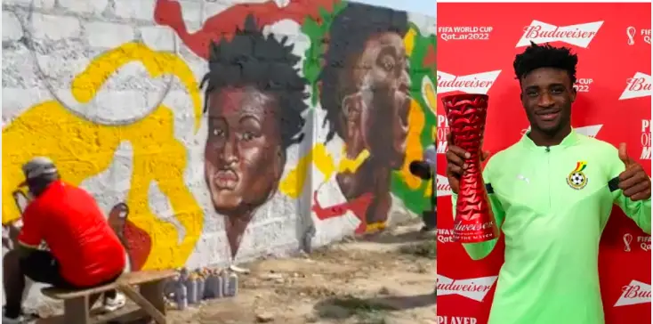 Mohammed Kudus honoured with graffiti painting