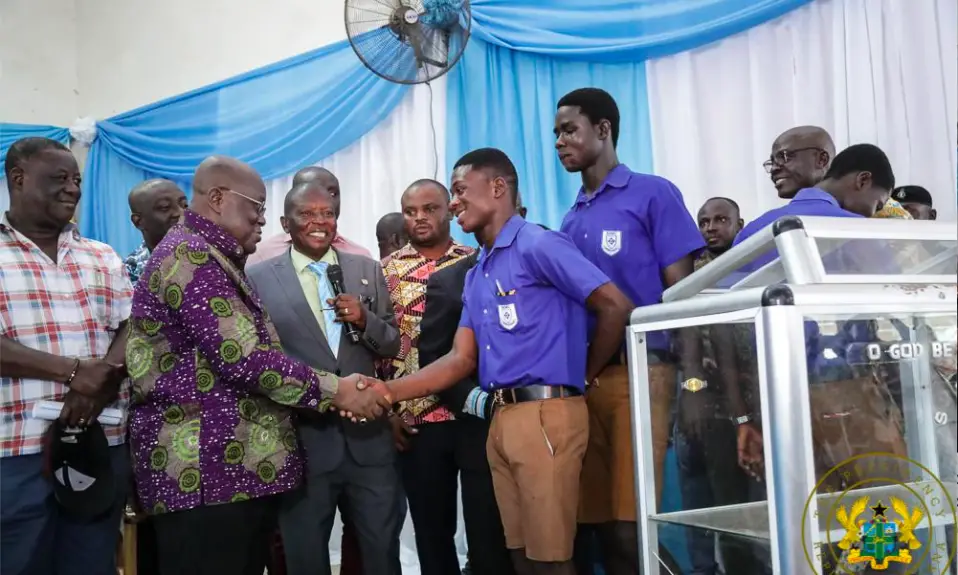 Akufo Addo with Free SHS students