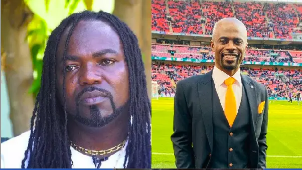 Prince Tagoe and George Antwi Boateng, current assistant coach of the Black Stars 