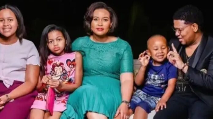 Fikile Mbalula, his Royal wife Nokuzo Mbalula and his beautiful kids