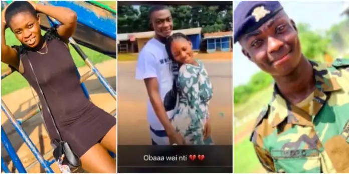 Obaa wei nti: Ghanaians react as photos of the girlfriend of the Soldier murdered in Ashaiman pop up