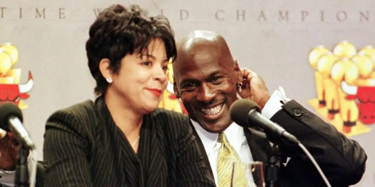 Juanita Vanoy with ex-husband, Michael Jordan