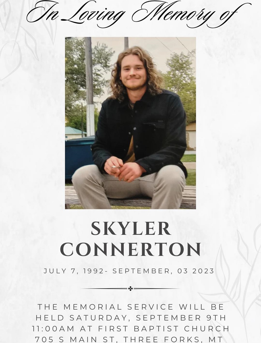 Bozeman Skyler Connerton Family Mourns Their Loss